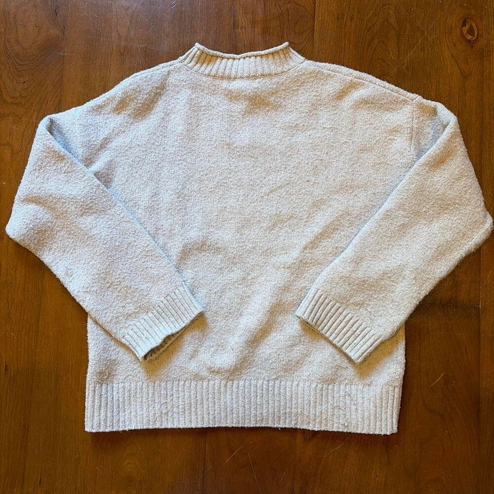 Bp Women's Cream and Grey Jumper